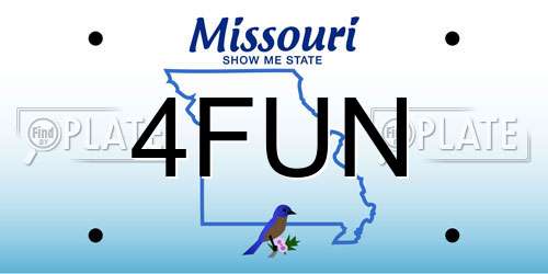 4FUN Missouri License Plate