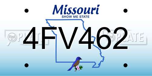 4FV462 Missouri License Plate