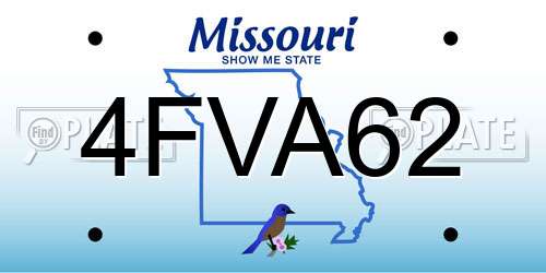 4FVA62 Missouri License Plate