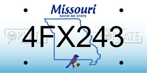 4FX243 Missouri License Plate