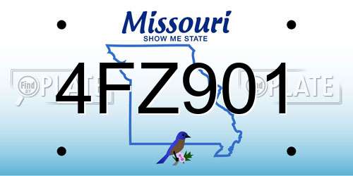 4FZ901 Missouri License Plate