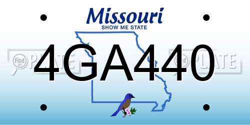 4GA440 Missouri License Plate