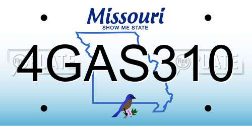 4GAS310 Missouri License Plate
