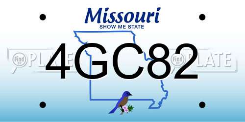 4GC82 Missouri License Plate