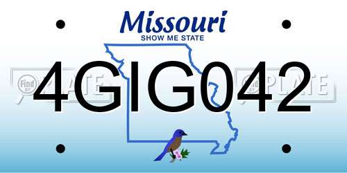 4GIG042 Missouri License Plate