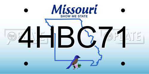 4HBC71 Missouri License Plate