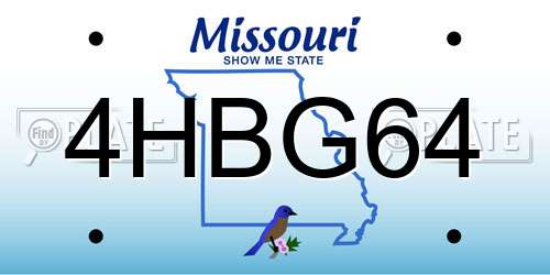 4HBG64 Missouri License Plate