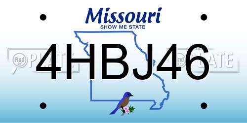 4HBJ46 Missouri License Plate