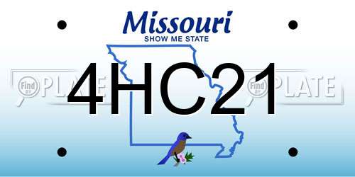4HC21 Missouri License Plate