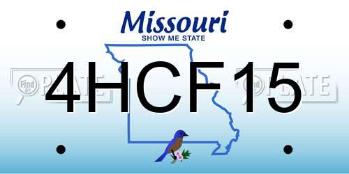 4HCF15 Missouri License Plate