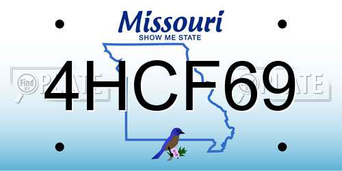 4HCF69 Missouri License Plate
