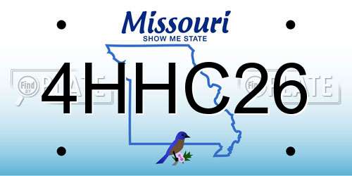 4HHC26 Missouri License Plate