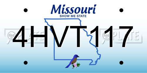 4HVT117 Missouri License Plate