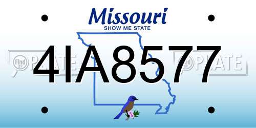 4IA8577 Missouri License Plate