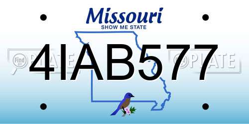 4IAB577 Missouri License Plate