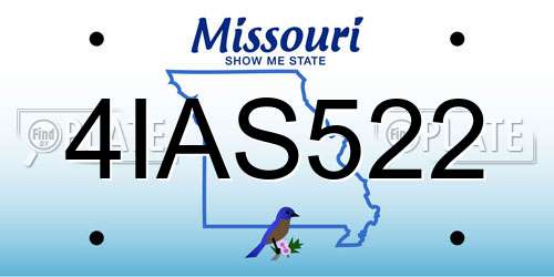 4IAS522 Missouri License Plate