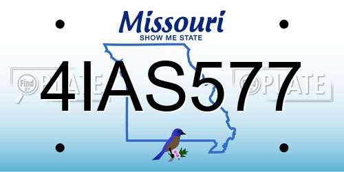 4IAS577 Missouri License Plate