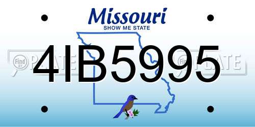 4IB5995 Missouri License Plate
