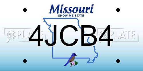 4JCB4 Missouri License Plate