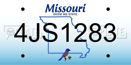 4JS1283 Missouri License Plate