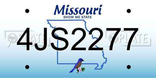 4JS2277 Missouri License Plate