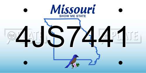 4JS7441 Missouri License Plate