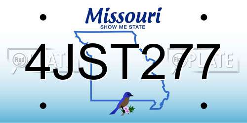 4JST277 Missouri License Plate