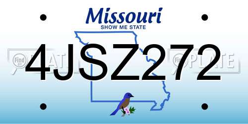 4JSZ272 Missouri License Plate