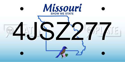 4JSZ277 Missouri License Plate