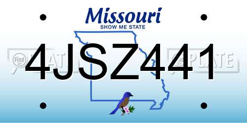 4JSZ441 Missouri License Plate