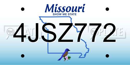 4JSZ772 Missouri License Plate