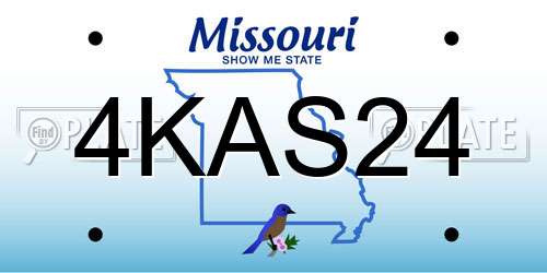 4KAS24 Missouri License Plate
