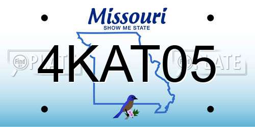 4KAT05 Missouri License Plate
