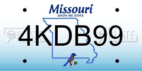 4KDB99 Missouri License Plate
