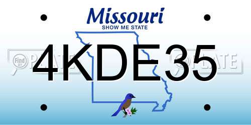 4KDE35 Missouri License Plate