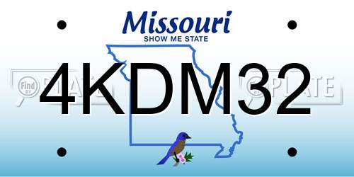 4KDM32 Missouri License Plate