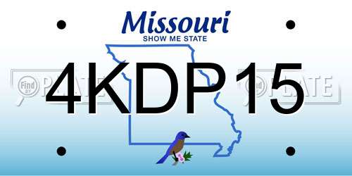 4KDP15 Missouri License Plate