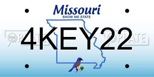 4KEY22 Missouri License Plate