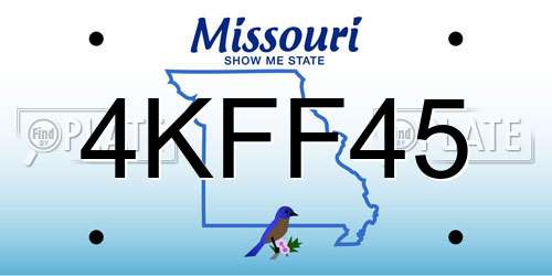 4KFF45 Missouri License Plate