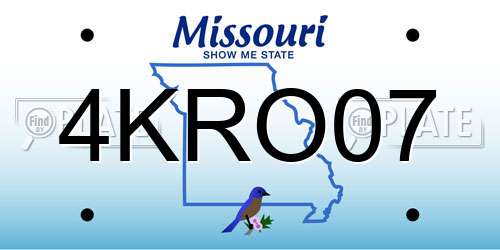4KRO07 Missouri License Plate