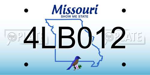 4LB012 Missouri License Plate