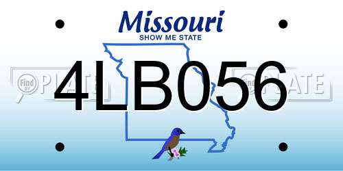 4LB056 Missouri License Plate