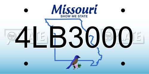 4LB3000 Missouri License Plate