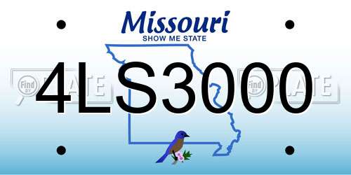 4LS3000 Missouri License Plate