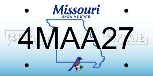 4MAA27 Missouri License Plate