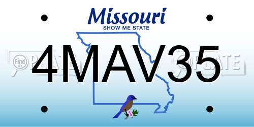 4MAV35 Missouri License Plate