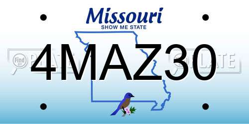 4MAZ30 Missouri License Plate