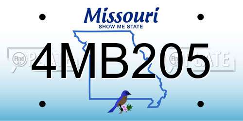 4MB205 Missouri License Plate