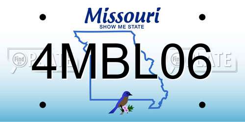 4MBL06 Missouri License Plate