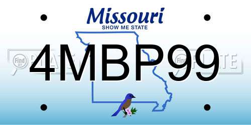 4MBP99 Missouri License Plate